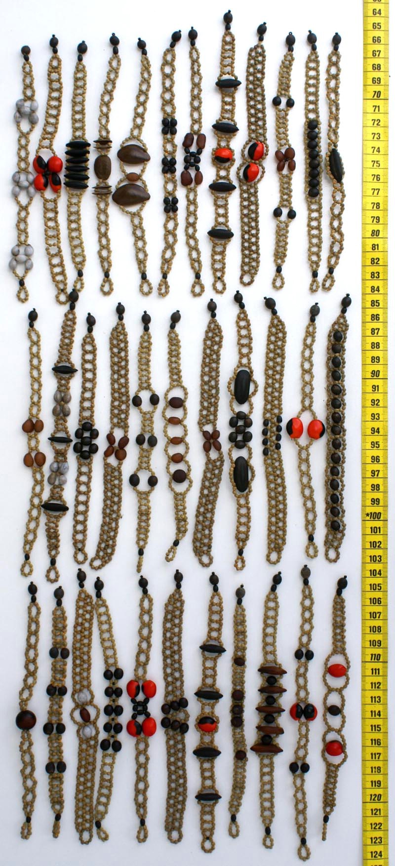 LOT DE 6 BRACELETS DE GRAINES DE LA FORET TROPICALE